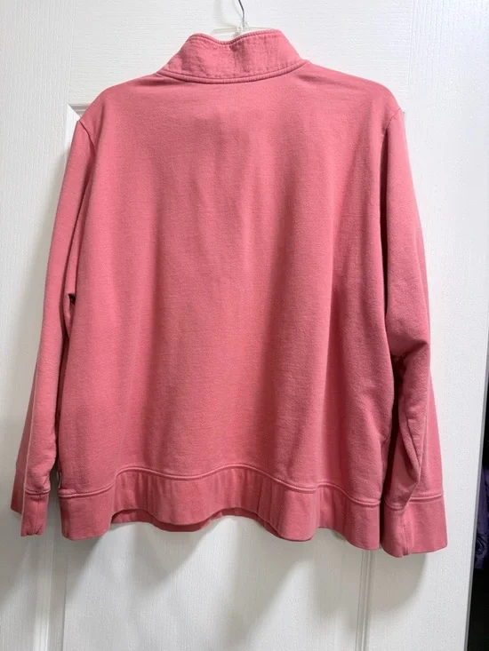 Eddie Bauer Coral Quarter-Zip Pullover - Picture 3 of 5